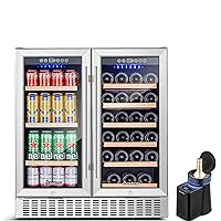 AAOBOSI 30 Inch Dual Zone Wine and Beverage Refrigerator & Wine Chiller Electric