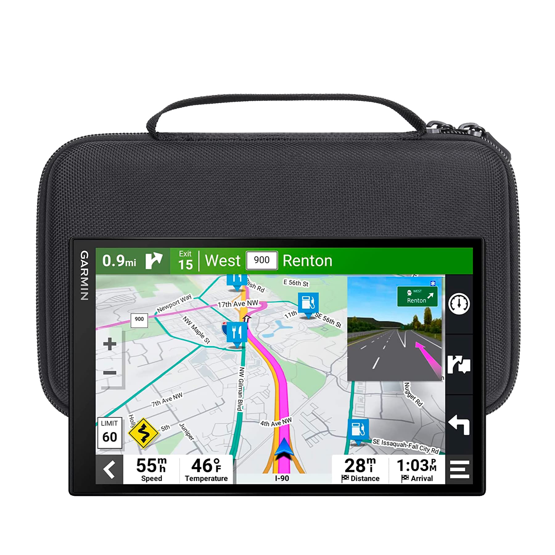 Aenllosi Hard Carrying Case Compatible with Garmin dezl OTR800/dezl OTR810/DriveSmart 86/RV 890 8-inch Car GPS Navigator