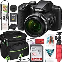 Nikon COOLPIX B600 16MP 60x Opt. Zoom Wi-Fi Digital Camera Black - (Renewed) Bundle with Deco Gear Camera Travel Bag (Small), 12 Rubberized Tripod/Grip Corel Paint Shop Pro Software and More