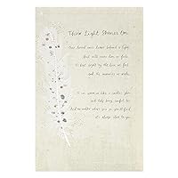 Sympathy/Thinking of You Card For Him/Her/Friend With Envelope - Feather Design