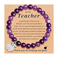 UPROMI Teacher Bracelet Stretch Bracelet Teachers Day Birthday Retirement Appreciation Gifts for Women