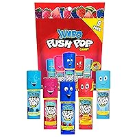  Push Pop Blue Colorfest - Raspberry Lollipops Bulk Easter  Candy - 10 Count Individually Wrapped Fruity Lollipops - Blue Candy Easter  Basket Stuffers For Kids Candy Gifts and Easter Party