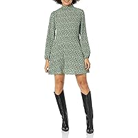 Speechless Women's Long Sleeve Mock Neck Fit and Flare Dress