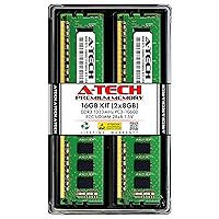 A-Tech Server 16GB Kit (2 x 8GB) 2Rx8 PC3-10600E DDR3 1333MHz ECC Unbuffered UDIMM 240-Pin Dual Rank DIMM 1.5V Workstation Server Memory RAM Upgrade Stick Modules (A-Tech Enterprise Series)