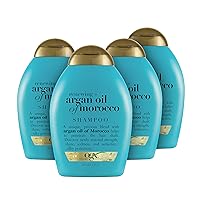 OGX Renewing and Cold-Pressed Argan Oil of Morocco Hydrating Shampoo, to Help Moisturize, Soften & Strengthen Hair, Paraben & Sulfate Free Surfactants, Floral, 52 Oz, Pack of 4