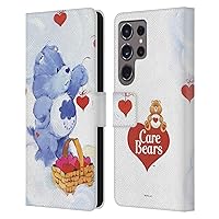 Head Case Designs Officially Licensed Care Bears Grumpy Classic Leather Book Wallet Case Cover Compatible with Samsung Galaxy S24 Ultra 5G