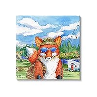 Stupell Industries Happy Camper Red Fox Fisherman Canvas Wall Art, Design by Paul Brent