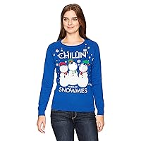 HYBRID APPAREL Women's Snowmies Selfie Holiday Sweater