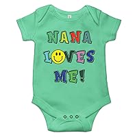 Nana Loves Me Cute Infant Newborn Romper Grandma Gift Baby Bodysuit Onesie