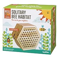 Toysmith Beetle & Bee Solitary Bee Habitat - DIY Kids Art Craft Outdoor Bee Kit, Educational Kit for Kids, No Hardware/No Glue Required, 13 Wooden Pieces, FSC Certified, Intended for Age 8+