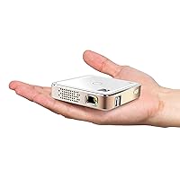 Ultra Mini Portable Projector - HD 1080p support LED DLP Rechargeable Pico Projector - 100