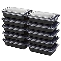 Good Cook Meal Prep, 1 Compartments BPA Free, Microwavable/Dishwasher/Freezer Safe, Black