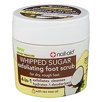 Whipped Sugar Exfoliating Foot Scrub, Clear, Coconut, 6.7 Fluid Ounce