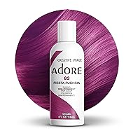 Adore Semi Permanent Hair Color - Vegan and Cruelty-Free Hair Dye - 4 Fl Oz - 083 Fiesta Fuchsia (Pack of 1)