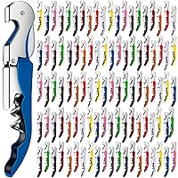 90 Pieces Waiter Corkscrew Wine Openers with Foil Cutter Double Hinged Wine Key for Bartenders Cork Screw Bottle Openers for Restaurant Waiters Kitchen Wine Beer (Multicolor)