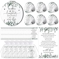 25 Sets Wedding Favors for Guests Greenery Design Mirrors Leather Compact Mirrors Wedding Thank You Cards with Organza Bags Wedding Party Gifts for Bridal Shower Newlyweds Party Supplies