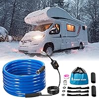 Heated Water Hose for RV 100FT Heated Drinking Water Hose | Features Water Line Freeze Protection Down to -43.6°F/-42°C & Energy-Saving Thermostat | Garden，RV Camper，Home Garden (100FT)