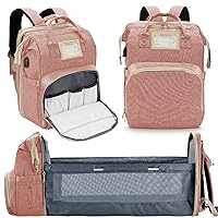 Lenski Diaper Bag Backpack, First Mothers Day Gifts, New Mom Gifts, Baby Registry Search, Baby Shower Gifts, Baby Diaper Bags with Changing Station, Baby Bag with USB Charging Port, Baby Essentials