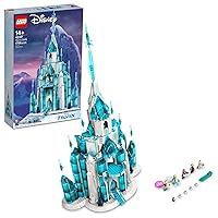 LEGO Disney Princess The Ice Castle Building Toy 43197 Disney Castle Kit to Build, Disney Gift Idea, Castle Toy for Kids Age 6+ Years Old with Frozen Anna and Elsa Mini Doll Figures and Olaf Figure