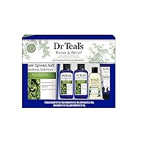 Dr Teal's Eucalyptus Bath Gift Set - Give the Gift of Relaxation - Contains Epsom Soak, Foaming Bath, Body Wash, Body Oil & Lotion - At Home Spa Kit With Essential Oils