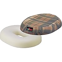 NOVA Donut Pillow Seat Cushion with High Density Molded Foam, Travel Ring Cushion, Removable & Washable Cover