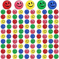 100 Pieces Smile Face Stress Balls for Kids and Adults Funny Stress Ball Be Happy Foam Soft Colored Smile Ball Toys for Relief Stress Anxiety (1.2 Inch)
