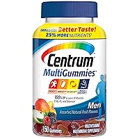 MultiGummies Gummy Multivitamin for Men, Multivitamin/Multimineral Supplement with Selenium, Antioxidants and Vitamin D3, Assorted Fruit Flavor - 150 Count