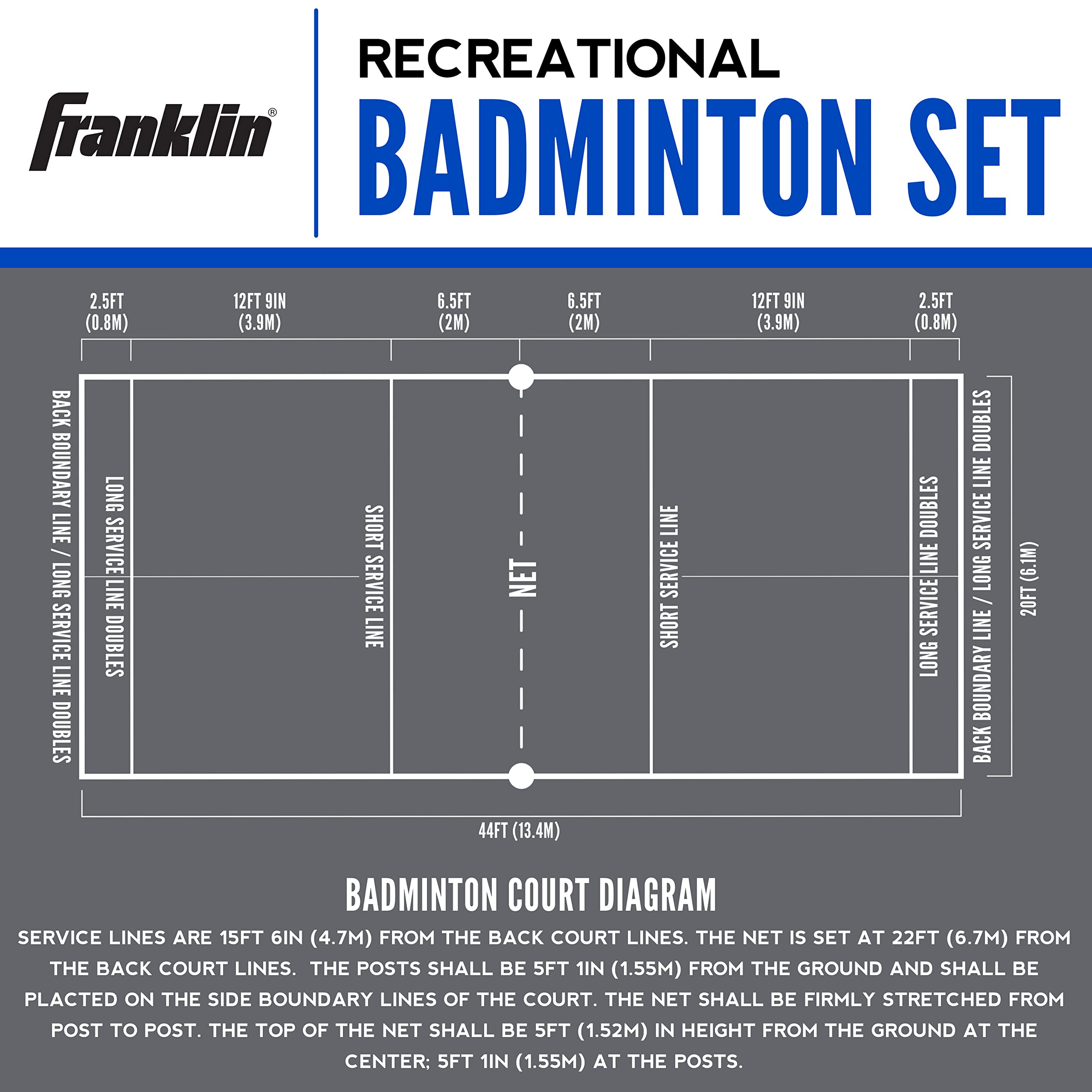 Franklin Sports Volleyball and Badminton Set