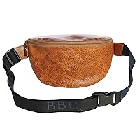 Premium Leather Fanny Pack for Men and Women - Adjustable Waist Bag for Travel, Hiking, Outdoor Activities | Sleek, Stylish & Spacious Hip Pouch