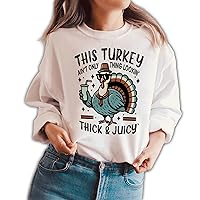This Turkey Ain’t The Only Thing Lookin Thick & Juicy Shirt, Family Thanksgiving Shirts, Thanksgiving Shirts For Women, Friendsgiving Tshirt, Tank Top, V-Neck, Long Sleeve, Sweatshirt, Hoodie