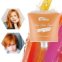 Temporary Hair Color for Kids, Comblor Orange Hair Dye, Washable Hair Color Wax for Girls Boys Teens Adults, Ideal Gifts for Birthday, Cosplay, Party, Halloween, Children's Day, Crazy Hair Day