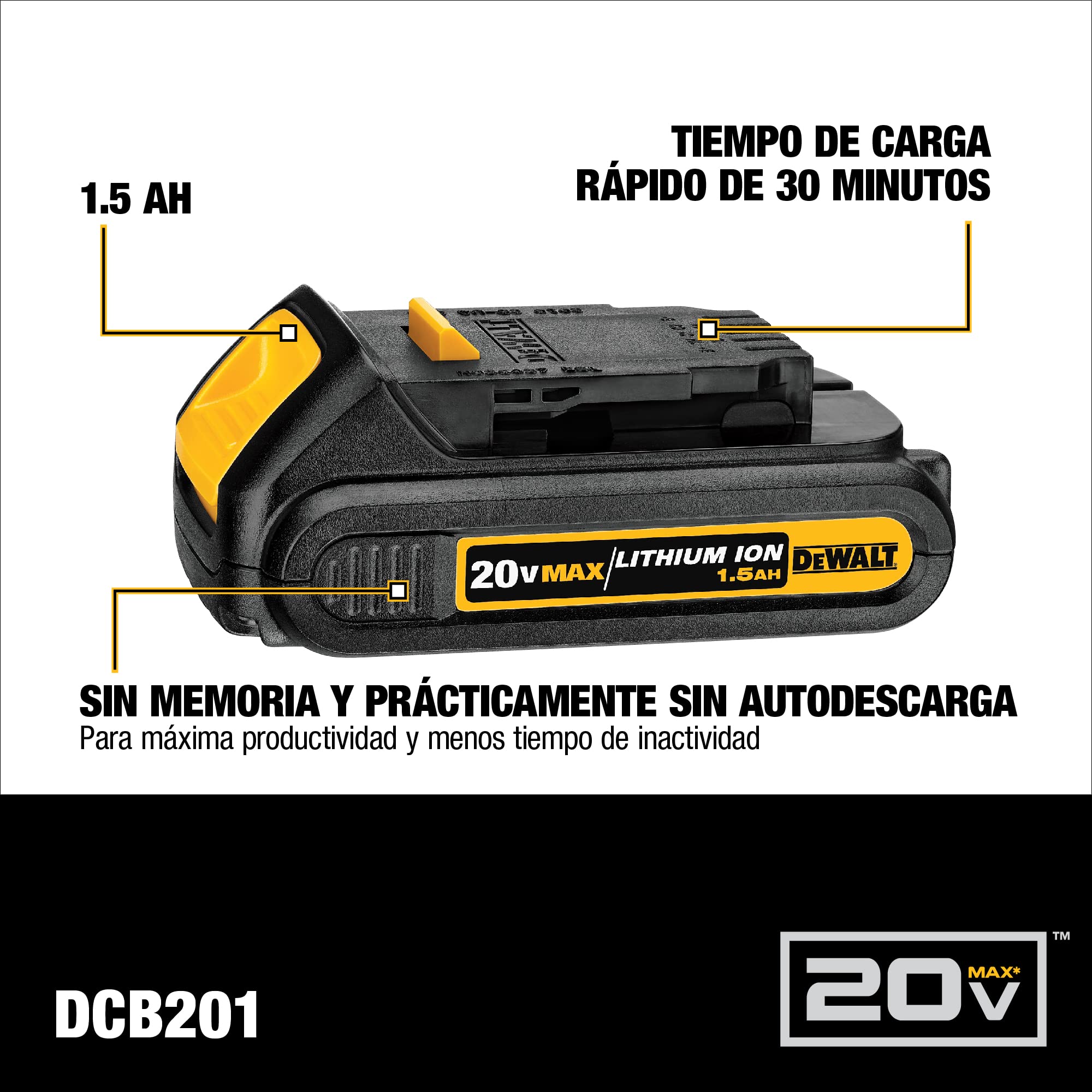 DEWALT 20V MAX* Hammer Drill, Compact, 1.5-Amp Hour (DCD785C2)