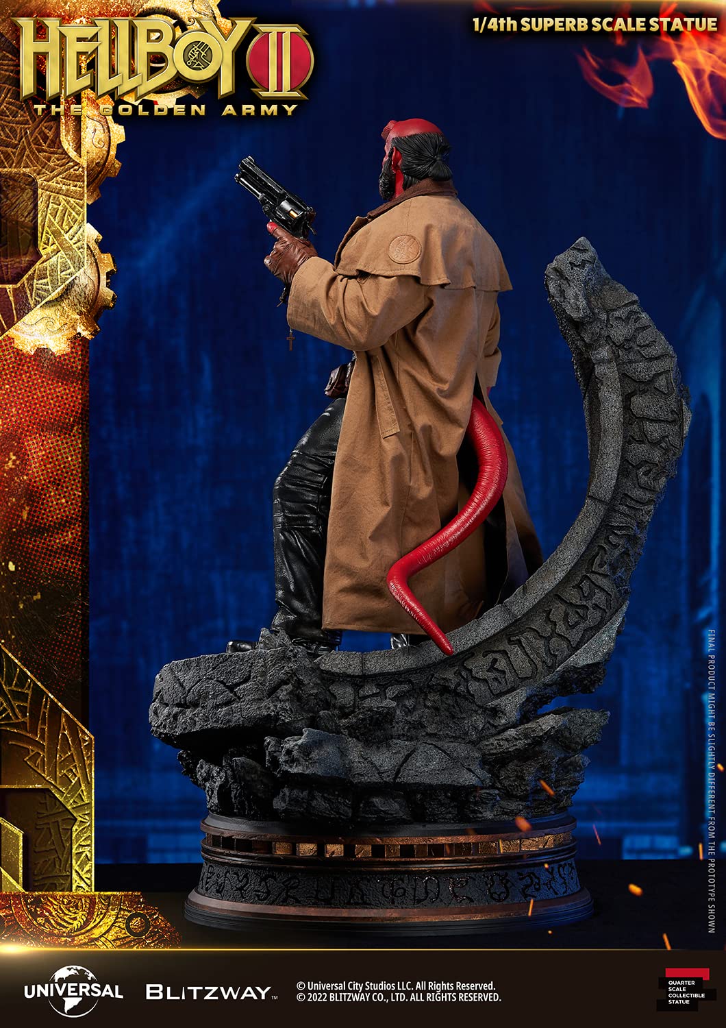Blitzway - Hellboy II: The Golden Army - Hellboy, 1/4 Superb Scale Statue,Multi