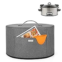 Luxja Slow Cooker Cover and Food Processor Cover for 10-14 Cup Processor and Blender Cover for Vitamix 64 oz Bundle