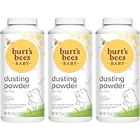 Burt's Bees Baby Dusting Powder, 100% Natural Origin, Talc-Free, Pediatrician Tested, 7.5 Ounces, Pack of 3, Pack May Very