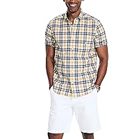 Nautica Men's Sustainably Crafted Plaid Short-Sleeve Shirt