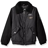 iXtreme Boys Wool Bomber W/Sherpa Collar & Patches