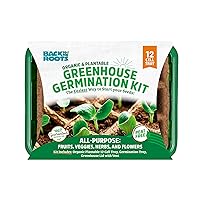 Back to the Roots 12-Cell Greenhouse Germination Kit | Includes Biodegradable Pots & Vented Greenhouse Lid | Made from 75% Recycled Plastic