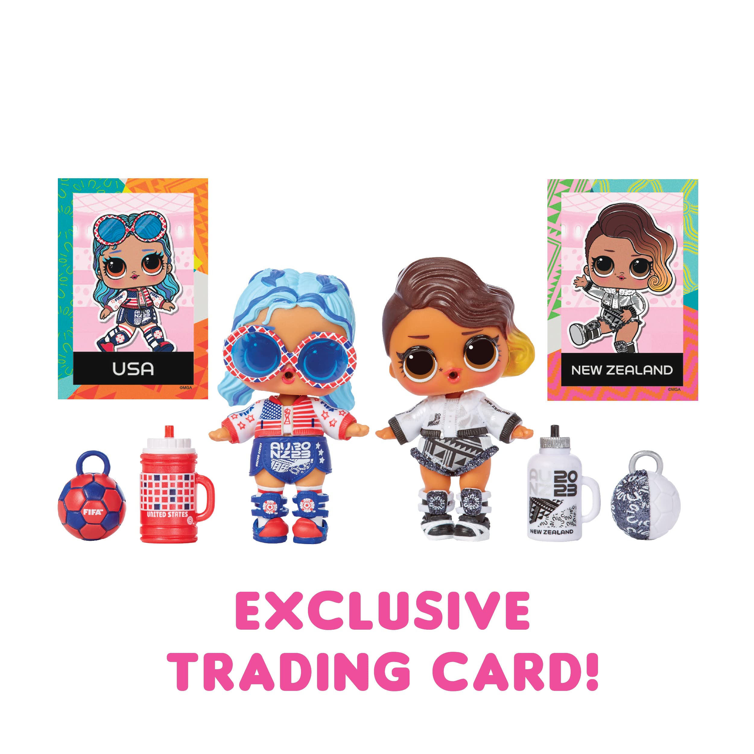LOL Surprise X FIFA Women's World Cup Australia & New Zealand 2023 Dolls with 7 Surprises, Accessories, Limited Edition Dolls, Collectible Dolls, Soccer- Themed Dolls- Great Gift for Girls Age 4+