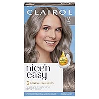 Clairol Nice'n Easy Permanent Hair Dye, 8S Soft Silver Hair Color, Pack of 1