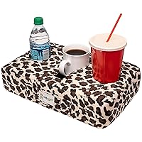 Cup Cozy Pillow (Cheetah)- *As Seen on TV* -The World's Best Cup Holder! Keep Your Drinks Close and Prevent Spills. Use it Anywhere-Couch, Floor, Bed, Man cave, car, RV, Park, Beach and More!