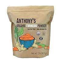 Organic Turmeric Root Powder, 2 lb, Curcumin Powder, Gluten Free & Non GMO (Pack of 1)