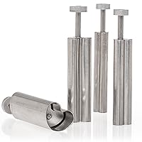 Ateco Plunger with Plain Edge Heart Cutter Set in Graduated Sizes, Stainless Steel, 4 Pc Set