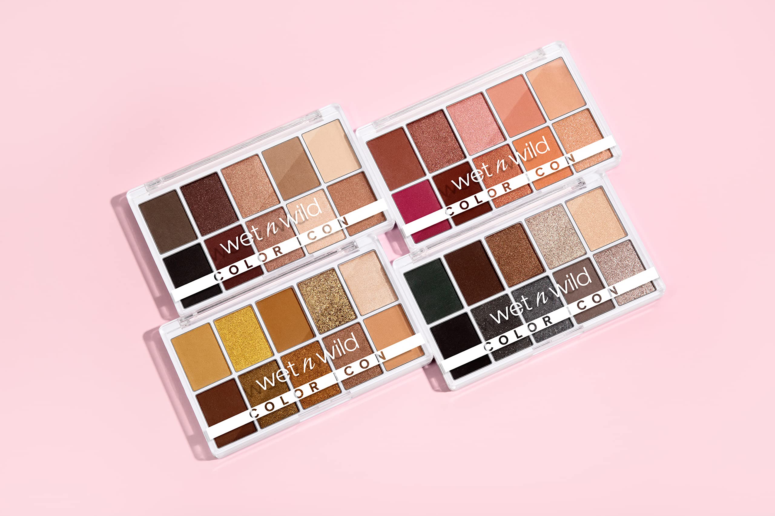 Eyeshadow By Wet n Wild Color Icon 10-Pan Eye Makeup Palette, Pink Heart And Sol, Long Lasting, Shimmer, Metallic, Glittery, Matte, Rich Smooth Pigment, Cruelty Free