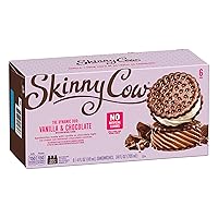 Skinny Cow, The Dynamic Duo: Vanilla & Chocolate Low Fat Ice Cream Sandwiches, 6 Count (Frozen)