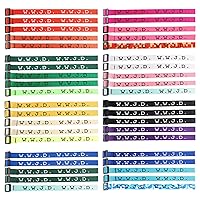 CASDAN 40Pcs W.W.J.D. Webbing Bracelets What Would Jesus Do Bracelets Christian Bracelets Handmade Colorful Adjustable Religious Woven Wristbands for Fundraisers