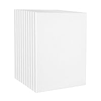 Amazon Basics Stretched Canvas For Painting, 10 pack, White, 8