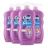 Dial Kids 3-in-1 Body+Hair+Bubble Bath, Lavender Scent, 24 fl oz (Pack of 4)