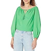 Trina Turk Women's Relaxed Blouse with Tassels