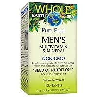 Natural Factors, Whole Earth & Sea, Men's Multivitamin & Mineral, Whole Food Supplement, Vegan, 120 Tablets (60 Servings)